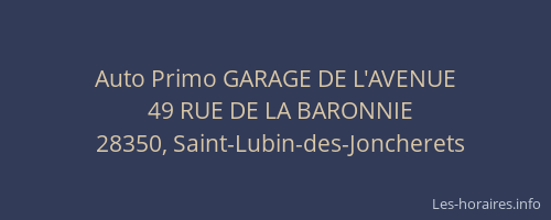 Auto Primo GARAGE DE L'AVENUE