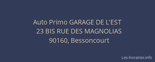 Auto Primo GARAGE DE L'EST