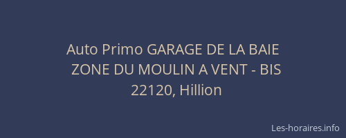 Auto Primo GARAGE DE LA BAIE