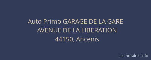 Auto Primo GARAGE DE LA GARE