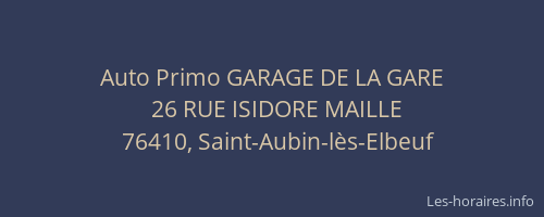 Auto Primo GARAGE DE LA GARE