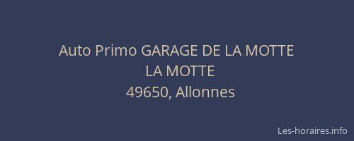 Auto Primo GARAGE DE LA MOTTE