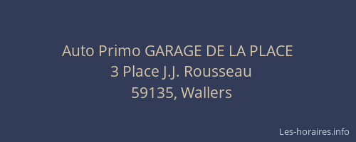 Auto Primo GARAGE DE LA PLACE