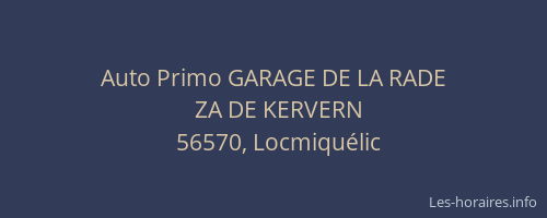 Auto Primo GARAGE DE LA RADE