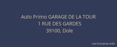Auto Primo GARAGE DE LA TOUR
