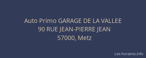Auto Primo GARAGE DE LA VALLEE