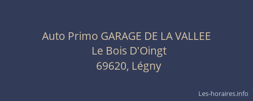 Auto Primo GARAGE DE LA VALLEE