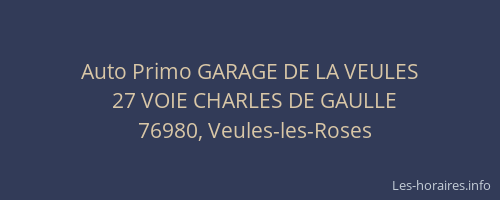 Auto Primo GARAGE DE LA VEULES