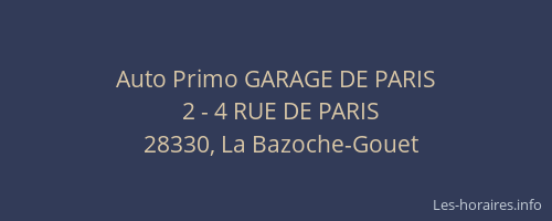 Auto Primo GARAGE DE PARIS