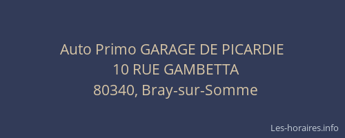 Auto Primo GARAGE DE PICARDIE