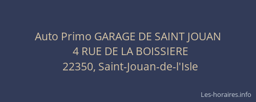 Auto Primo GARAGE DE SAINT JOUAN