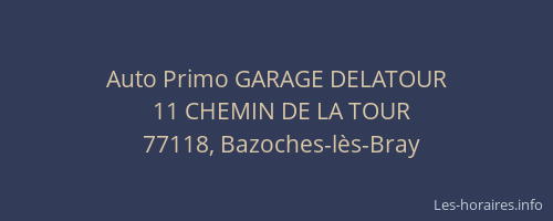Auto Primo GARAGE DELATOUR