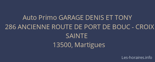 Auto Primo GARAGE DENIS ET TONY