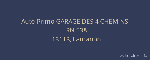 Auto Primo GARAGE DES 4 CHEMINS