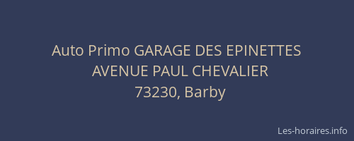 Auto Primo GARAGE DES EPINETTES