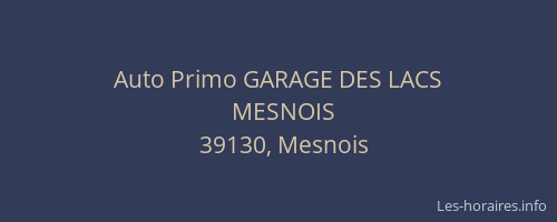 Auto Primo GARAGE DES LACS