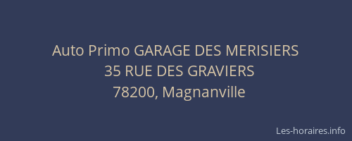 Auto Primo GARAGE DES MERISIERS