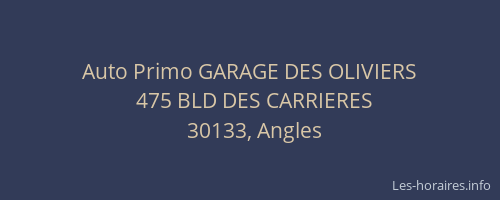 Auto Primo GARAGE DES OLIVIERS