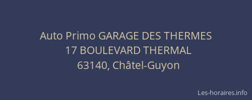 Auto Primo GARAGE DES THERMES