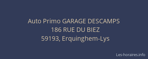 Auto Primo GARAGE DESCAMPS