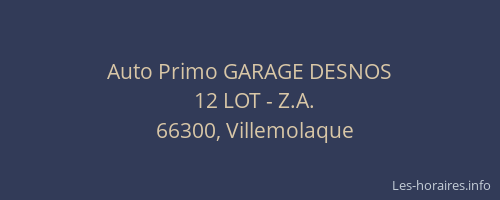 Auto Primo GARAGE DESNOS