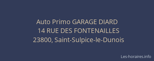 Auto Primo GARAGE DIARD