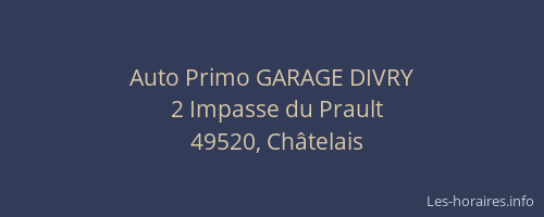 Auto Primo GARAGE DIVRY