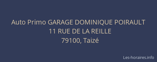 Auto Primo GARAGE DOMINIQUE POIRAULT