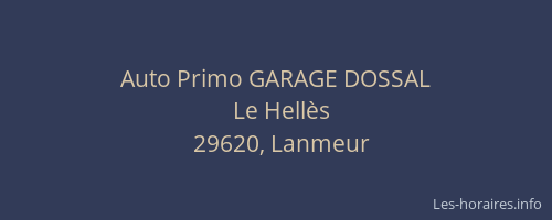 Auto Primo GARAGE DOSSAL