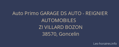 Auto Primo GARAGE DS AUTO - REIGNIER AUTOMOBILES