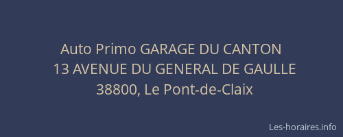 Auto Primo GARAGE DU CANTON