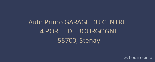 Auto Primo GARAGE DU CENTRE