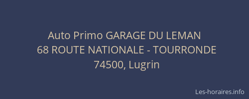 Auto Primo GARAGE DU LEMAN