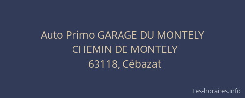 Auto Primo GARAGE DU MONTELY