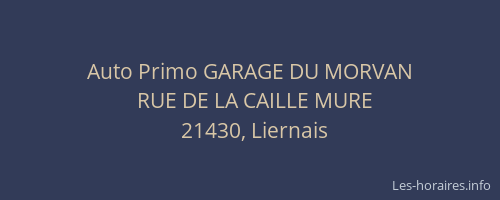 Auto Primo GARAGE DU MORVAN