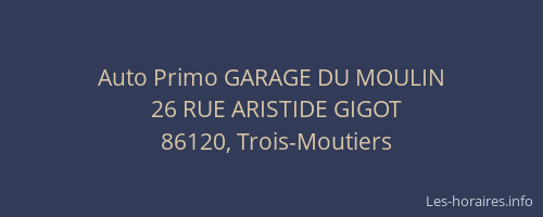 Auto Primo GARAGE DU MOULIN
