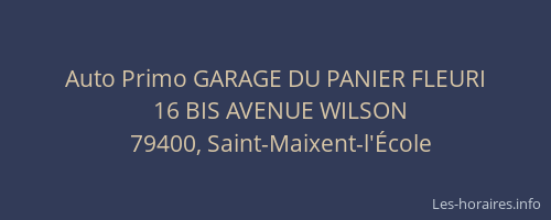 Auto Primo GARAGE DU PANIER FLEURI