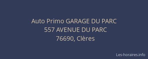 Auto Primo GARAGE DU PARC