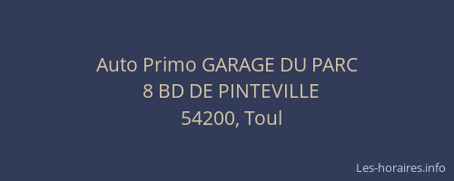 Auto Primo GARAGE DU PARC