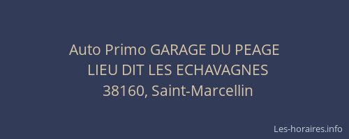 Auto Primo GARAGE DU PEAGE