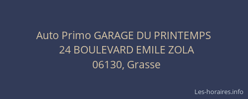 Auto Primo GARAGE DU PRINTEMPS