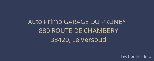 Auto Primo GARAGE DU PRUNEY