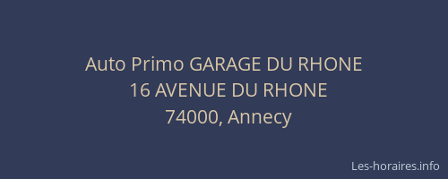 Auto Primo GARAGE DU RHONE