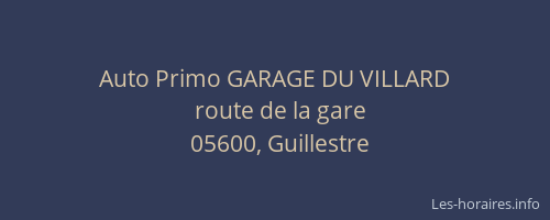 Auto Primo GARAGE DU VILLARD