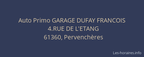 Auto Primo GARAGE DUFAY FRANCOIS