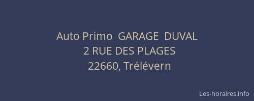 Auto Primo  GARAGE  DUVAL