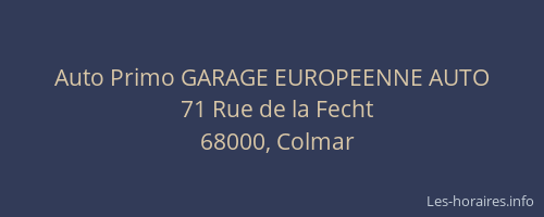 Auto Primo GARAGE EUROPEENNE AUTO