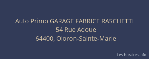 Auto Primo GARAGE FABRICE RASCHETTI