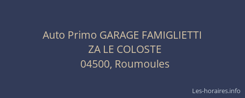 Auto Primo GARAGE FAMIGLIETTI