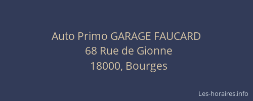 Auto Primo GARAGE FAUCARD